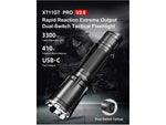 XT11GT PRO V2.0 USB-C Rechargeable Tactical LED Flashlight 3300 LM