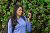 Rugged, 36" Kevlar tether is strong and durable, preventing drops or loss of radios, GPS, or other electronic devices. Patent pending hook and latch closure system allows one hand access. Constructed with rugged 600 denier nylon. Dimensions: 2.3" wide x 1.3" deep