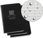 No. 771FXM Mini Stapled Notebook 3 Pk 4-1/4 x 4-5/8 Black