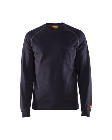 For those warmer days when a heavy fabric is less than ideal, we created a lighter FR option. Flame resistant protection is always improved with layering. With this CAT 2 rated long-sleeve T-shirt layering is not only possible, it's comfortable. Now whether you're layering for extra protection or just working light, you can trust that We've got your back.