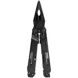 The PowerAccess Deluxe has the most tools of any SOG product to date (21). The Deluxe features SOG compound leverage for maximum gripping strength. Housed in a nylon sheath with 12-piece hex bit kit. 