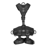 The TAC-Rescue is a heavy-duty rigging full body harness with Presto™ quick release steel waist and inside leg buckles. D-rings on the side/back/front are lightweight ergonomic aluminum. Made of durable 7,000 lb nylon webbing. The Presto ™ quick-release steel buckle allows quick and fine adjustment. Waist and shoulder are padded for maximum comfort and support. Includes one steel delta quick link on center waist and two gear loops in back.