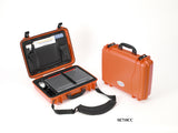 This unique watertight, airtight, dustproof, crush resistant computer case holds laptops up to 11 - 5/8 x 14-1/8 x 2" (with a 16.1" screen) and comes with a padded, detachable shoulder strap for easy carrying. 