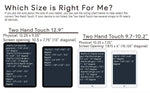 Two Hand Touch Sizing Chart