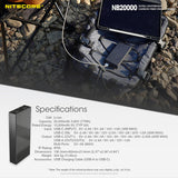 You electronics just got a new best friend! The Nitecore NB20000 power bank has an extraordinary 20,000mAh battery that can charge an iPhone 12 six times over! 