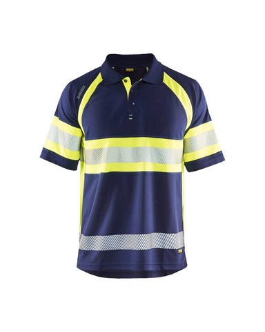 A soft and comfortable polo shirt with tailored reflective transfers for excellent stretch properties and breathability. This polo shirt provides UV protection and the fabric has an anti-odour effect, which reduces bacterial growth and prevents unpleasant odors. The polo shirt has a rib-knitted collar and a button neck.